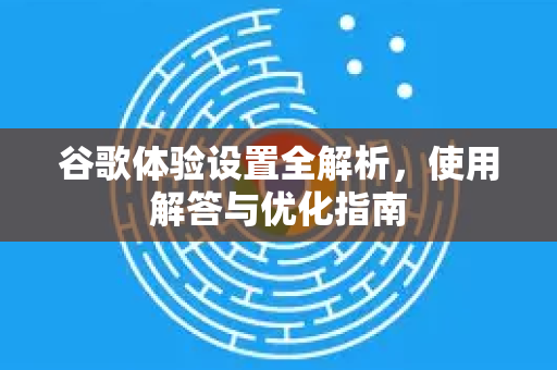 谷歌体验设置全解析，使用解答与优化指南