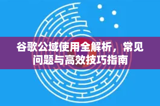 谷歌公域使用全解析，常见问题与高效技巧指南