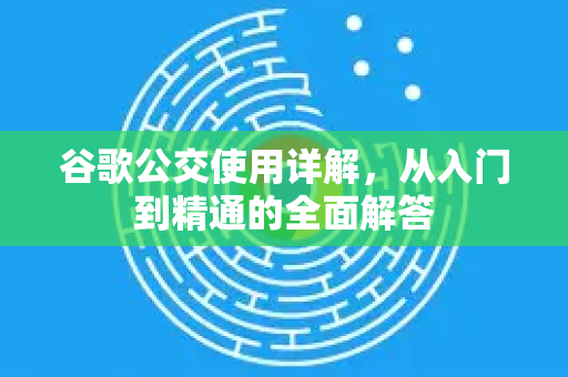 谷歌公交使用详解，从入门到精通的全面解答
