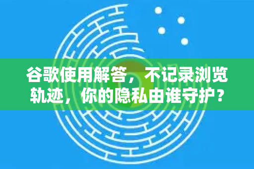 谷歌使用解答，不记录浏览轨迹，你的隐私由谁守护？
