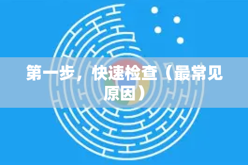 第一步，快速检查（最常见原因）-第1张图片-谷歌下载浏览器|Google Chrome官网入口