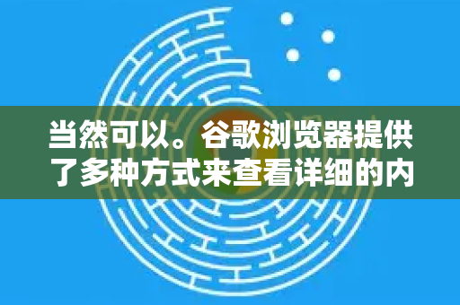 当然可以。谷歌浏览器提供了多种方式来查看详细的内存使用情况，从简单的概览到专业级的深度分析都有-第1张图片-谷歌下载浏览器|Google Chrome官网入口
