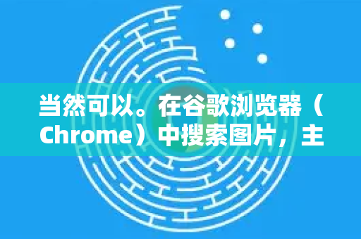 当然可以。在谷歌浏览器(Chrome)中搜索图片,主要有两种含义,我都会为您详细说明-第1张图片-谷歌下载浏览器|Google Chrome官网入口 当然可以。在谷歌浏览器(Chrome)中搜索图片,主要有两种含义,我都会为您详细说明-第1张图片-谷歌下载浏览器|Google Chrome官网入口