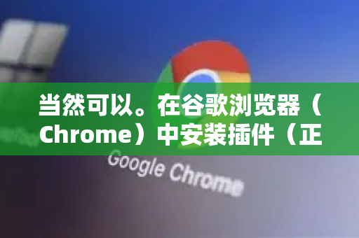 当然可以。在谷歌浏览器（Chrome）中安装插件（正确名称是扩展程序）主要有两种方法，通过官方商店安装和手动加载。下面是详细的步骤和说明