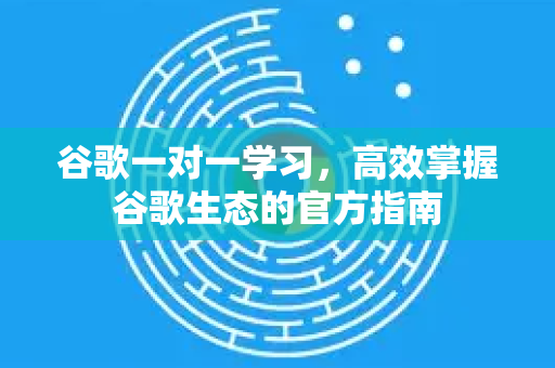 谷歌一对一学习，高效掌握谷歌生态的官方指南-第1张图片-谷歌下载浏览器|Google Chrome官网入口